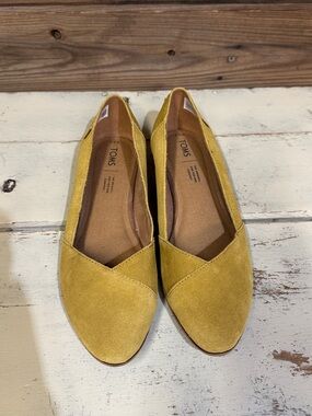 Toms Suede Slip-Ons in Mustard Yellow